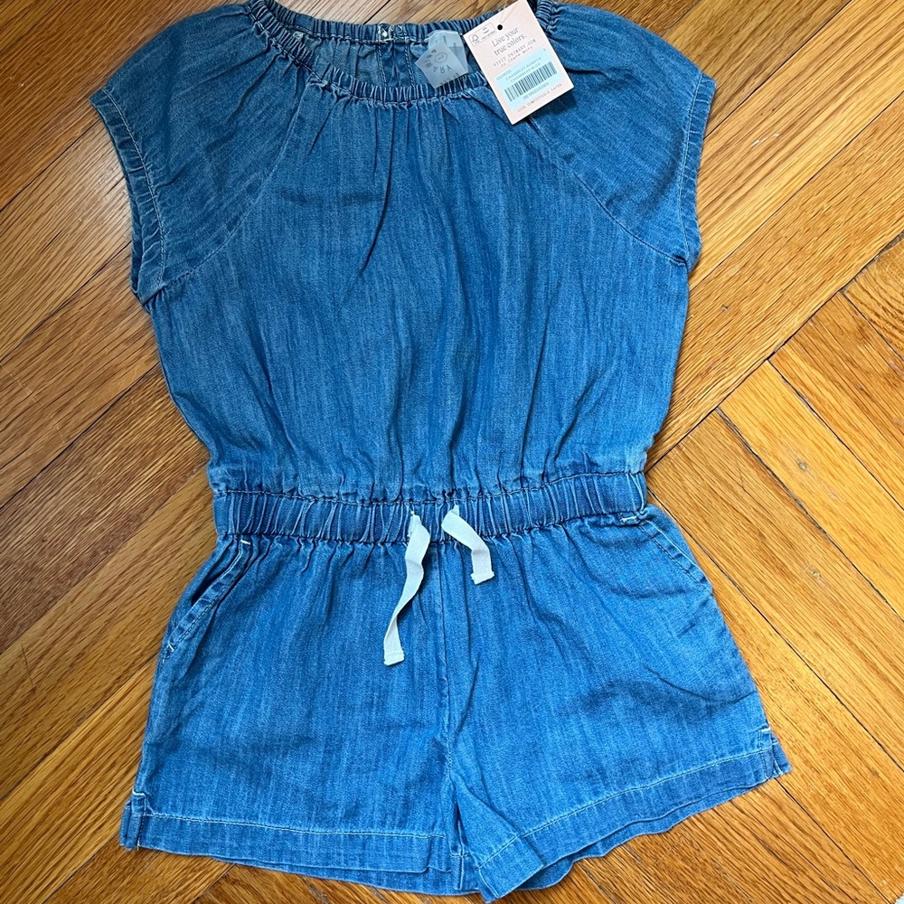 Primary Jean Romper NWT
